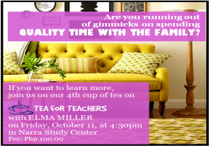 Tea for Teachers Quality Time